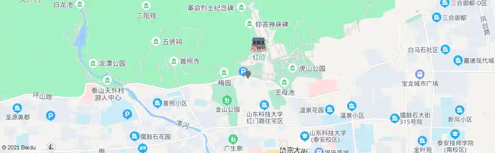 泰安红门(泰前办事处)_公交站地图_泰安公交_妙搜公交查询2025