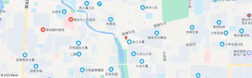 潍坊奎文区公安分局(健康街)_公交站地图_潍坊公交_妙搜公交查询2025