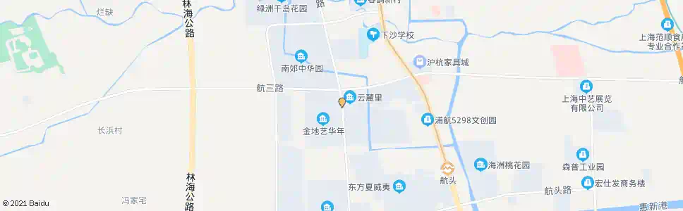 上海航鹤路航三路_公交站地图_上海公交_妙搜公交查询2025