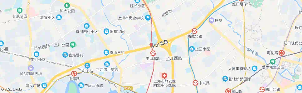 上海大统路中山北路_公交站地图_上海公交_妙搜公交查询2025
