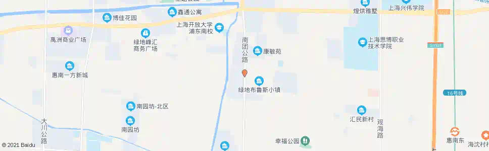 上海惠园路南团公路_公交站地图_上海公交_妙搜公交查询2025
