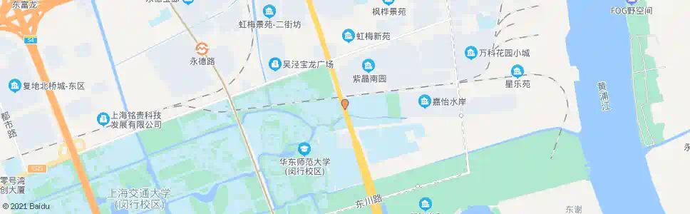 上海虹梅南路剑川路(华东师大)_公交站地图_上海公交_妙搜公交查询2025
