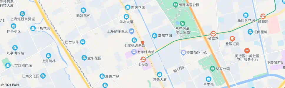 上海七莘路华中路_公交站地图_上海公交_妙搜公交查询2025