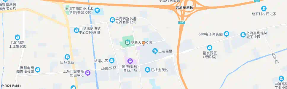 上海华强街新府中路_公交站地图_上海公交_妙搜公交查询2025