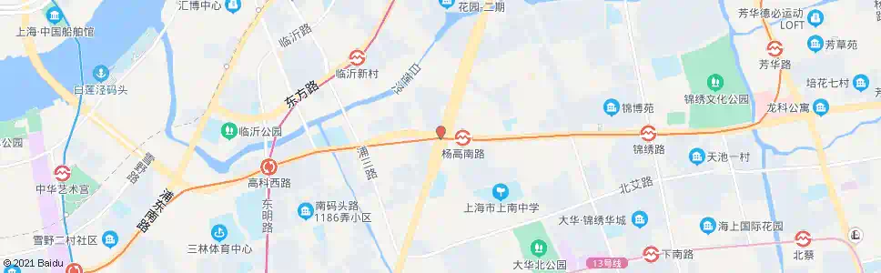 上海高科西路杨高南路_公交站地图_上海公交_妙搜公交查询2025