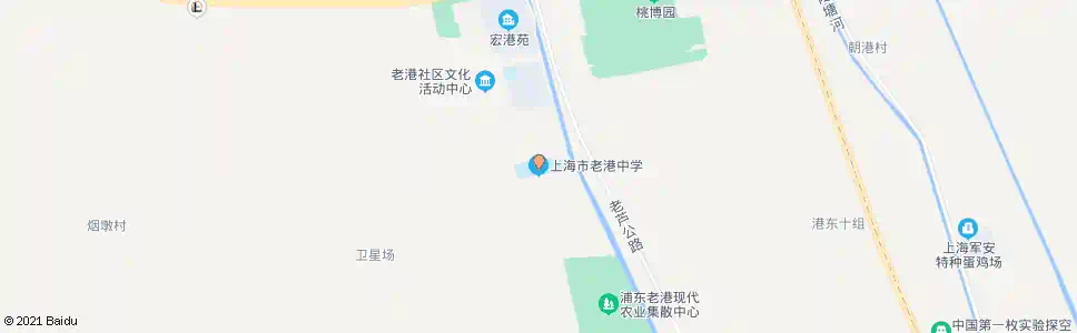 上海闸港中学_公交站地图_上海公交_妙搜公交查询2025