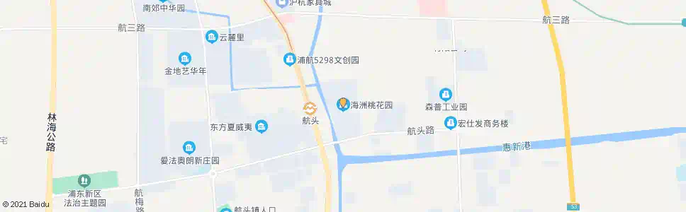 上海航头路(海洲桃花园)_公交站地图_上海公交_妙搜公交查询2025