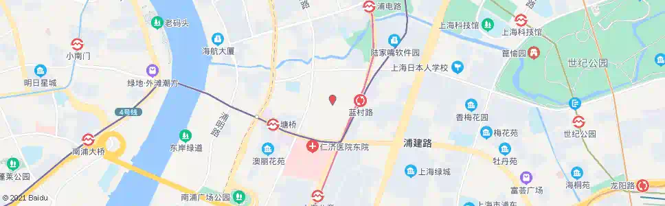 上海塘东社区中心_公交站地图_上海公交_妙搜公交查询2025