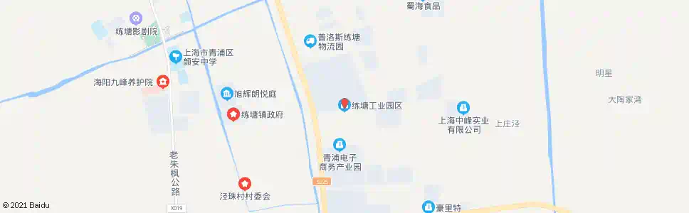 上海章练塘路朱枫公路(工业园区)_公交站地图_上海公交_妙搜公交查询2025