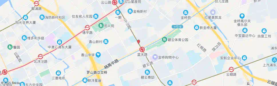 上海银山路云山路_公交站地图_上海公交_妙搜公交查询2025