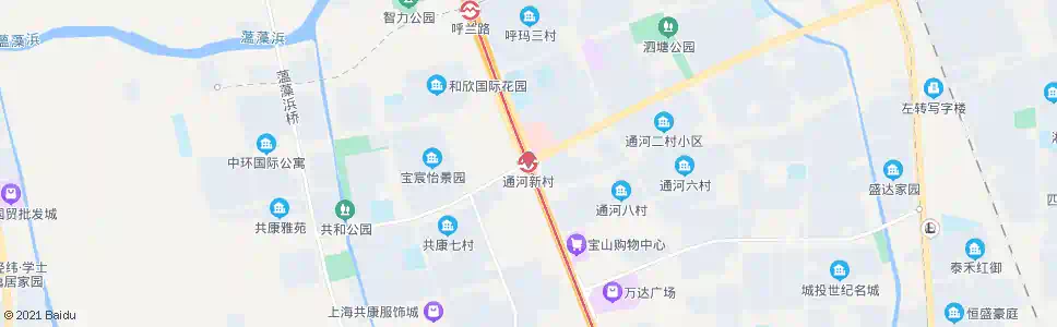 上海通河新村_公交站地图_上海公交_妙搜公交查询2025