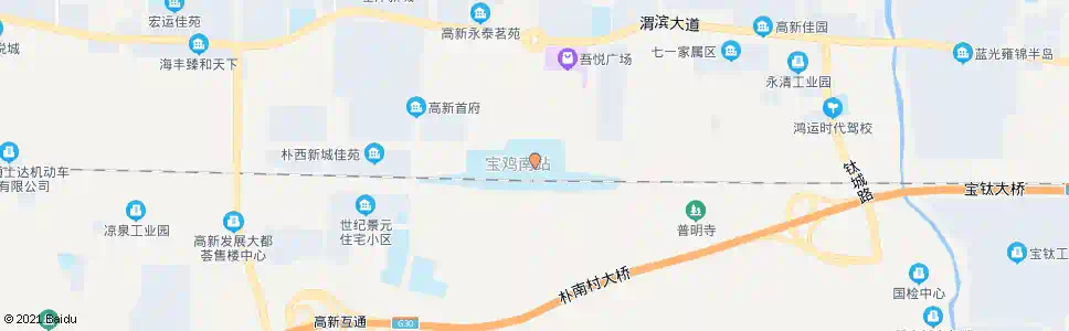 宝鸡新世纪桥南_公交站地图_宝鸡公交_妙搜公交查询2025