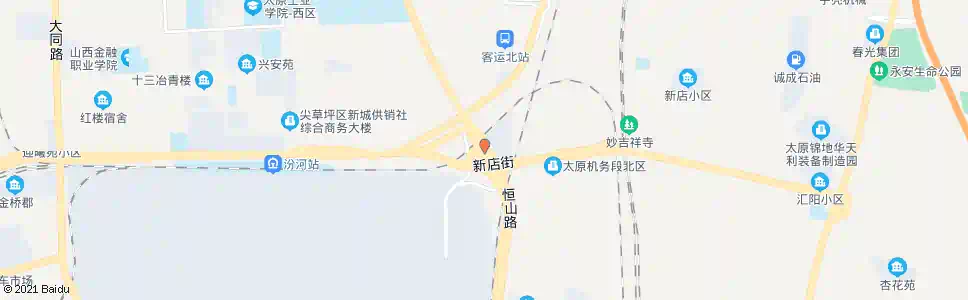 太原恒山路新店街口_公交站地图_太原公交_妙搜公交查询2025