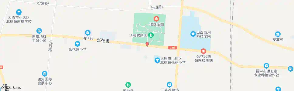 太原张花_公交站地图_太原公交_妙搜公交查询2025