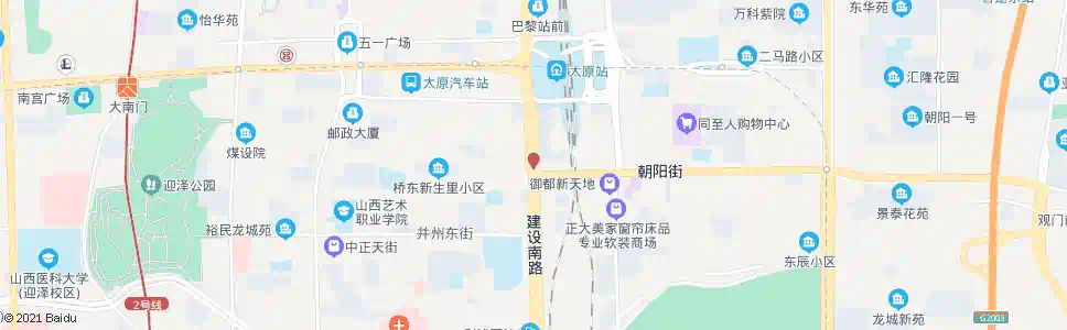 太原建设南路朝阳街口_公交站地图_太原公交_妙搜公交查询2025