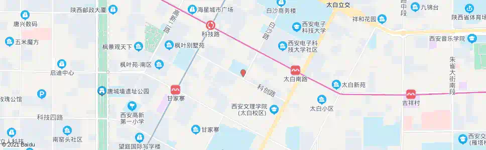 西安白沙路_公交站地图_西安公交_妙搜公交查询2025