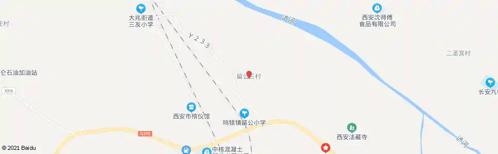 西安留公村三组_公交站地图_西安公交_妙搜公交查询2025