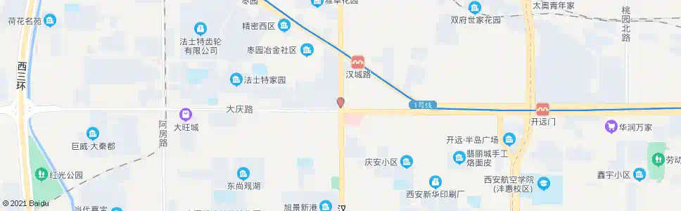 西安汉城路大庆路口_公交站地图_西安公交_妙搜公交查询2025