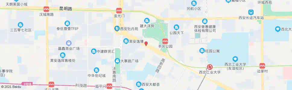 西安桃园_公交站地图_西安公交_妙搜公交查询2025