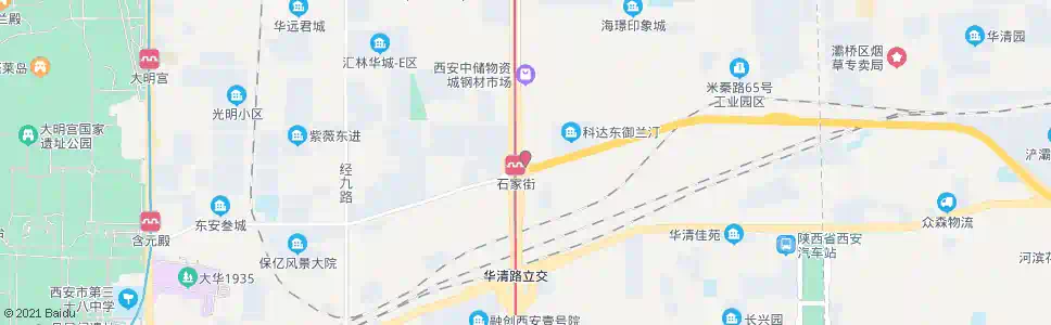 西安含元路口_公交站地图_西安公交_妙搜公交查询2025
