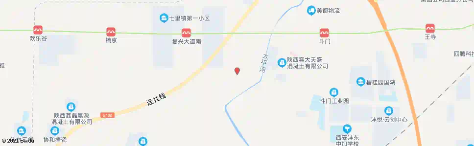 西安落水村_公交站地图_西安公交_妙搜公交查询2025