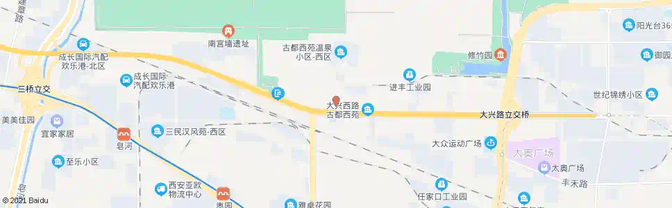 西安西北化工城_公交站地图_西安公交_妙搜公交查询2025
