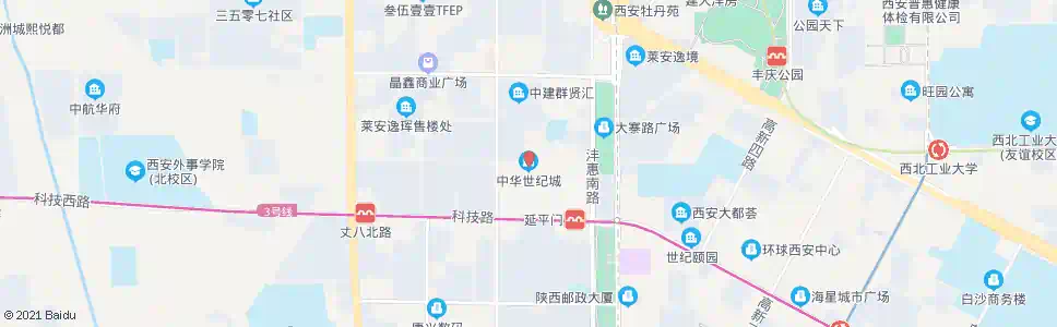 西安中华小区_公交站地图_西安公交_妙搜公交查询2025