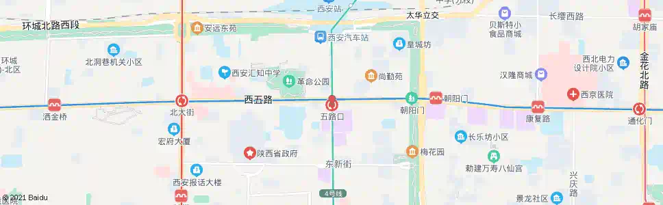 西安一号路口_公交站地图_西安公交_妙搜公交查询2025