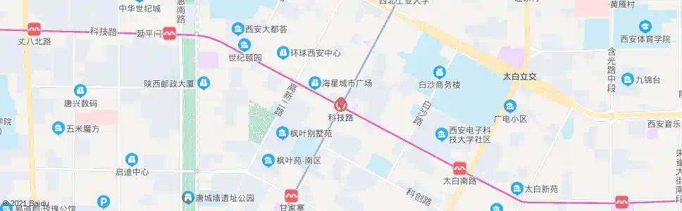 西安科技路站_公交站地图_西安公交_妙搜公交查询2025