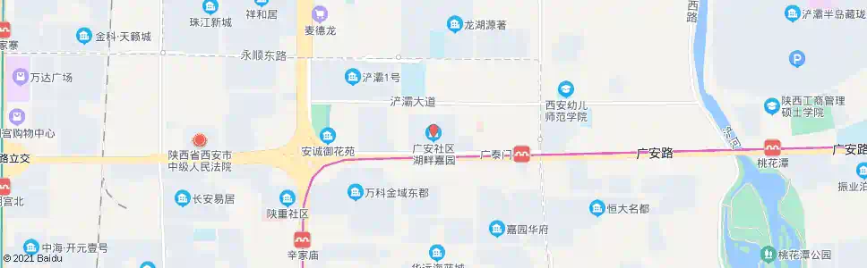 西安湖畔家园_公交站地图_西安公交_妙搜公交查询2025