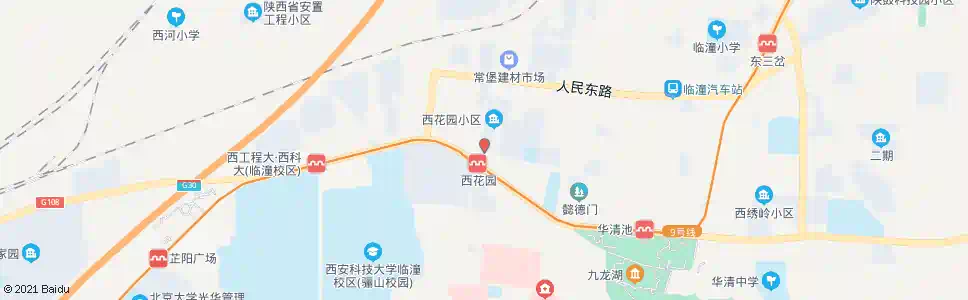 西安西花园_公交站地图_西安公交_妙搜公交查询2025