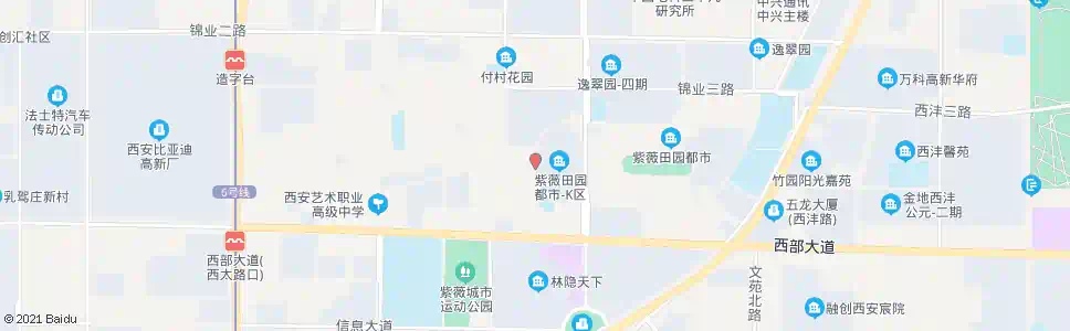 西安艺术大道西段_公交站地图_西安公交_妙搜公交查询2025