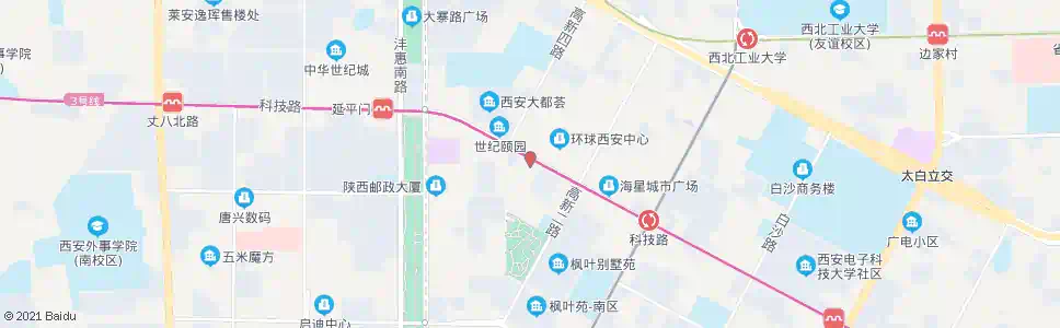 西安玫瑰大楼_公交站地图_西安公交_妙搜公交查询2025