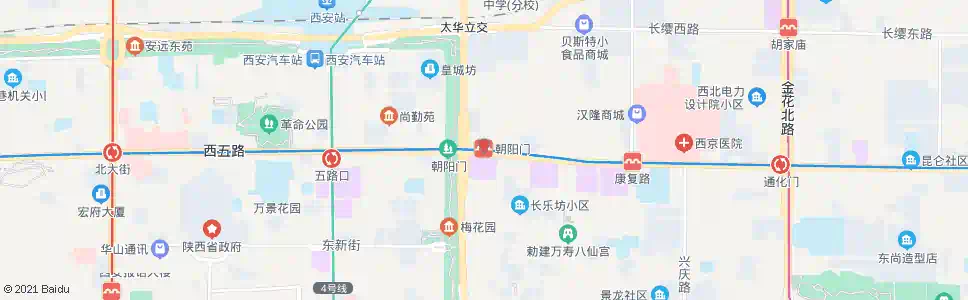 西安朝阳门站_公交站地图_西安公交_妙搜公交查询2025