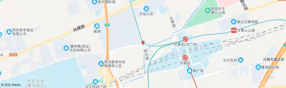 西安尚苑路明光路口_公交站地图_西安公交_妙搜公交查询2025