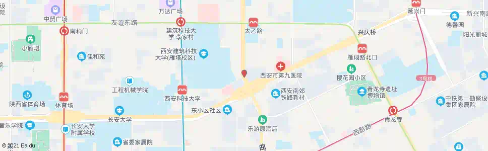 西安太乙村_公交站地图_西安公交_妙搜公交查询2025