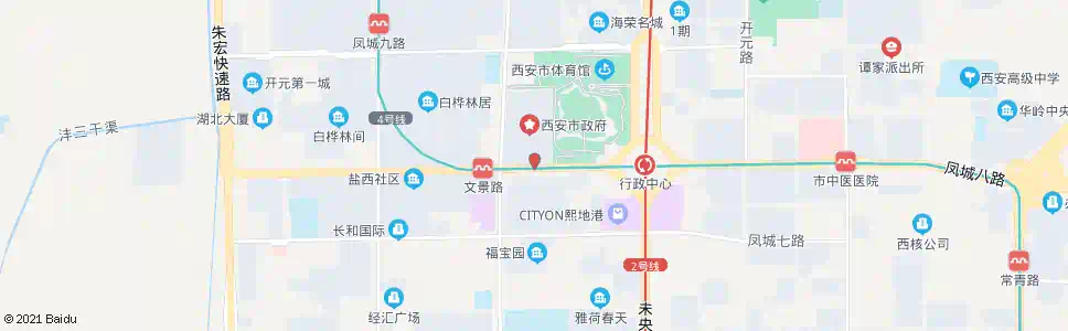 西安二十米路_公交站地图_西安公交_妙搜公交查询2025
