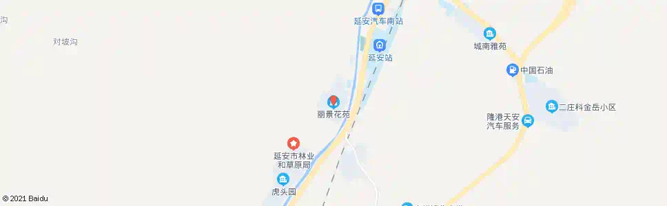 延安丽景花园_公交站地图_延安公交_妙搜公交查询2025