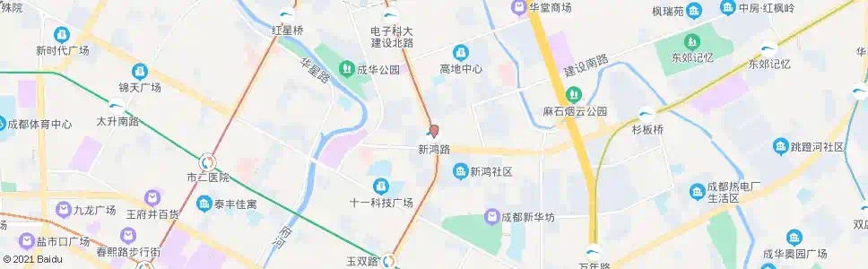 成都新鸿路_公交站地图_成都公交_妙搜公交查询2025