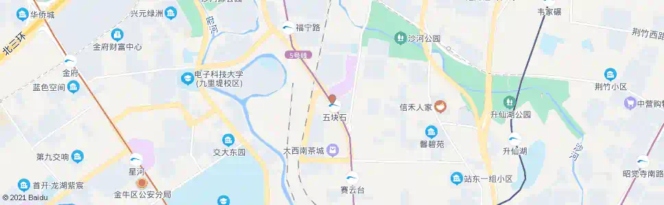 成都五块石西路_公交站地图_成都公交_妙搜公交查询2025