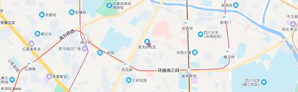 成都电信南街_公交站地图_成都公交_妙搜公交查询2025