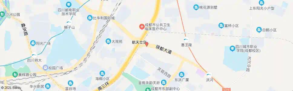 成都三环路航天立交桥北内侧_公交站地图_成都公交_妙搜公交查询2025
