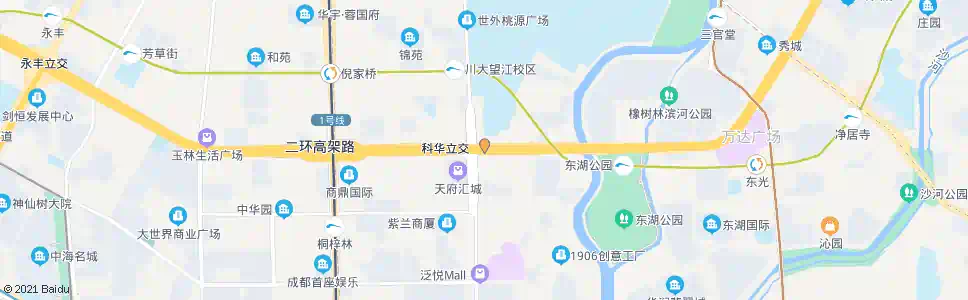 成都科华路二环路口_公交站地图_成都公交_妙搜公交查询2025