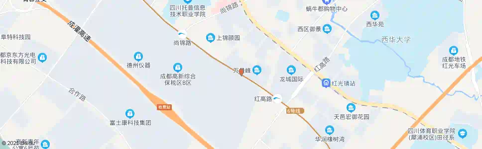 成都西区大道尚雅路口_公交站地图_成都公交_妙搜公交查询2025