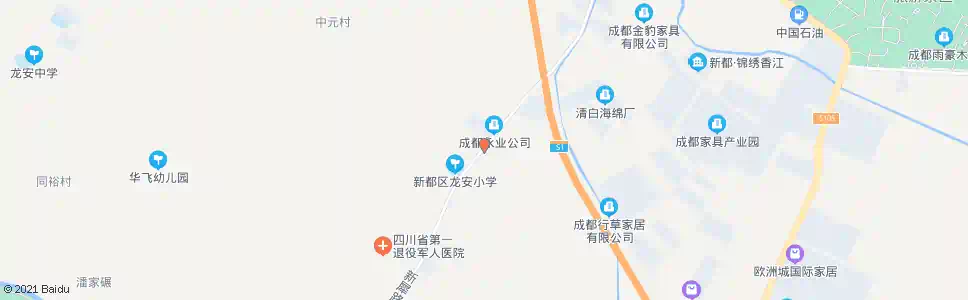 成都花红村村委会_公交站地图_成都公交_妙搜公交查询2025