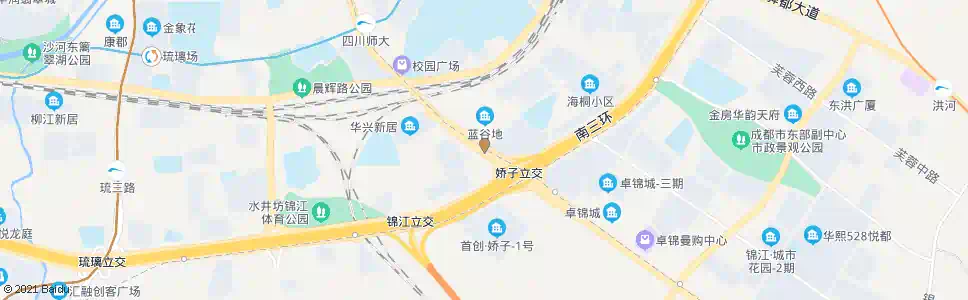 成都三环路娇子立交桥西_公交站地图_成都公交_妙搜公交查询2025