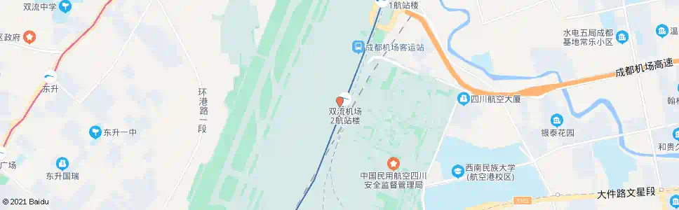 成都双流国际机场(T2航站楼)_公交站地图_成都公交_妙搜公交查询2025