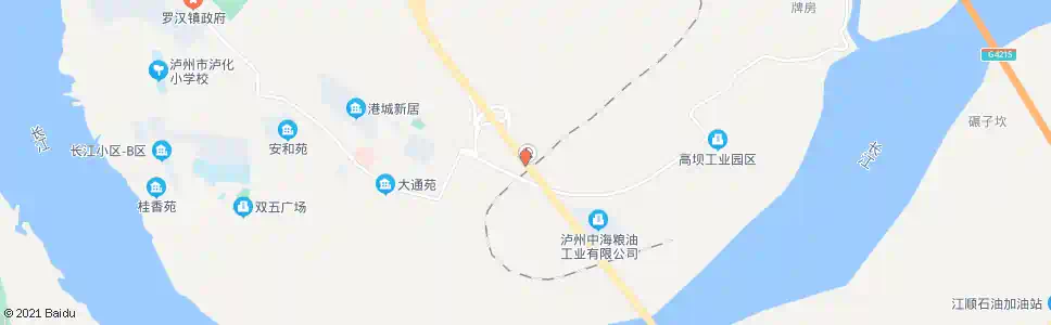 泸州泰安长江大桥东_公交站地图_泸州公交_妙搜公交查询2025
