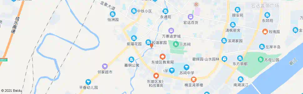 眉山苏祠路_公交站地图_眉山公交_妙搜公交查询2025