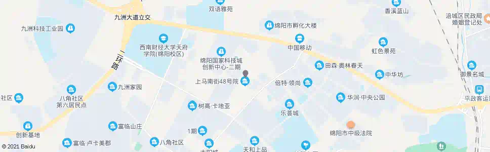 绵阳上马新村_公交站地图_绵阳公交_妙搜公交查询2025